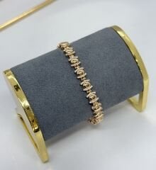 Özel Seri 14K Altın Kaplama Zirkon Taşlı Bileklik