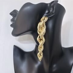 Özel Seri Vintage Kalın Burgu Sallantılı Küpe