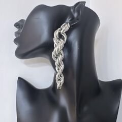 Özel Seri Vintage Kalın Burgu Sallantılı Küpe