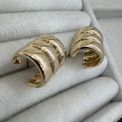 Çoklu Plaka Görünüm C Model Halka Küpe