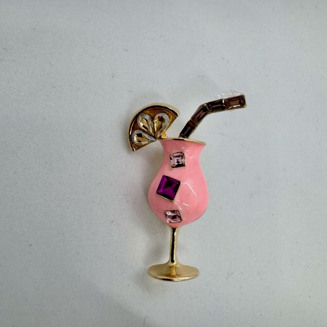 Renkli Baget Taşlı Kokteyl Broş