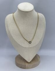 Özel Seri Tırtıklı Yılan Zincirde Elmas Model Kolye