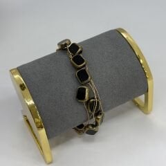 Özel Seri Kare Kesme Cam Çoklu Tel Bileklik