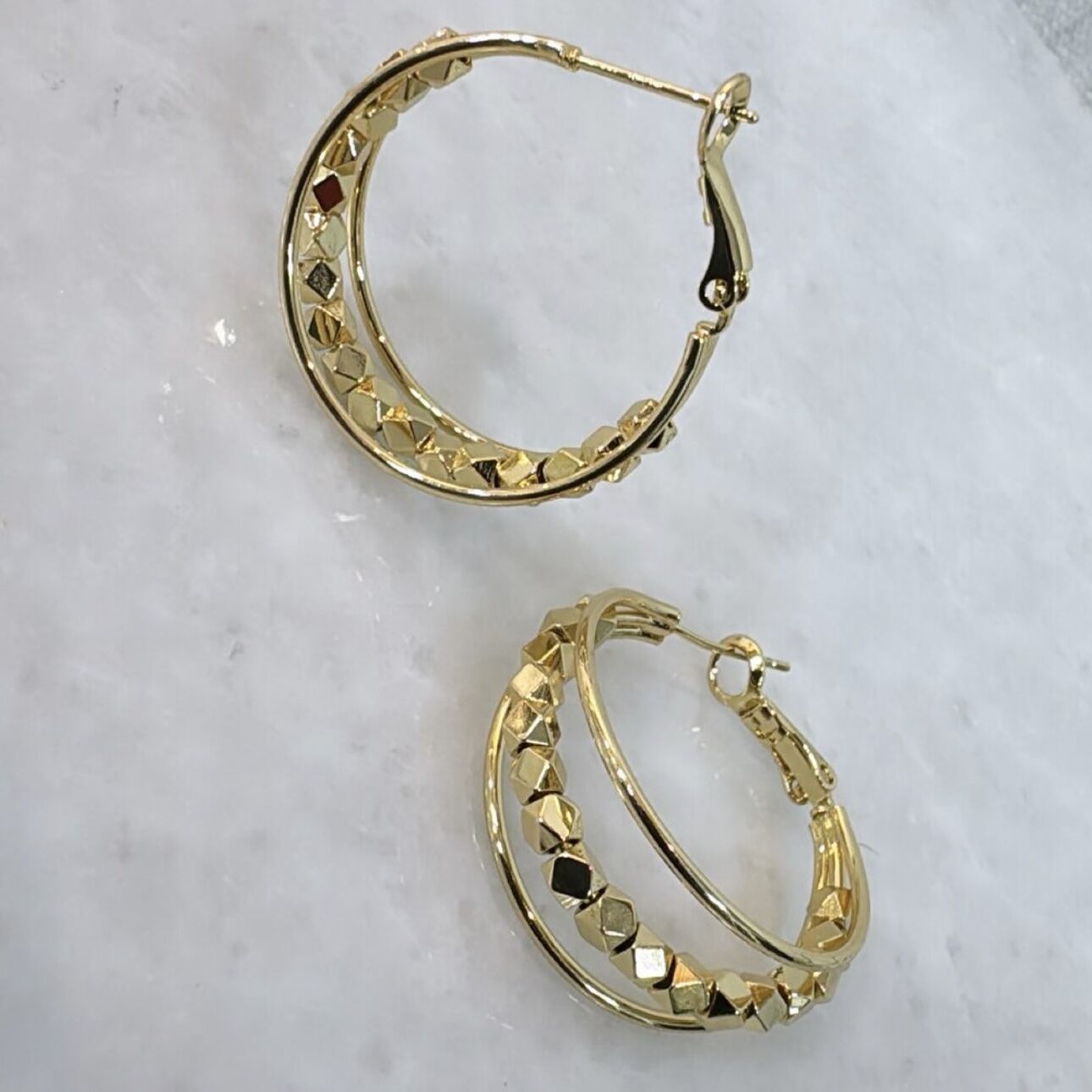 Özel Seri İthal Topçuk Dorika Detay Çoklu Görünüm Halka Küpe