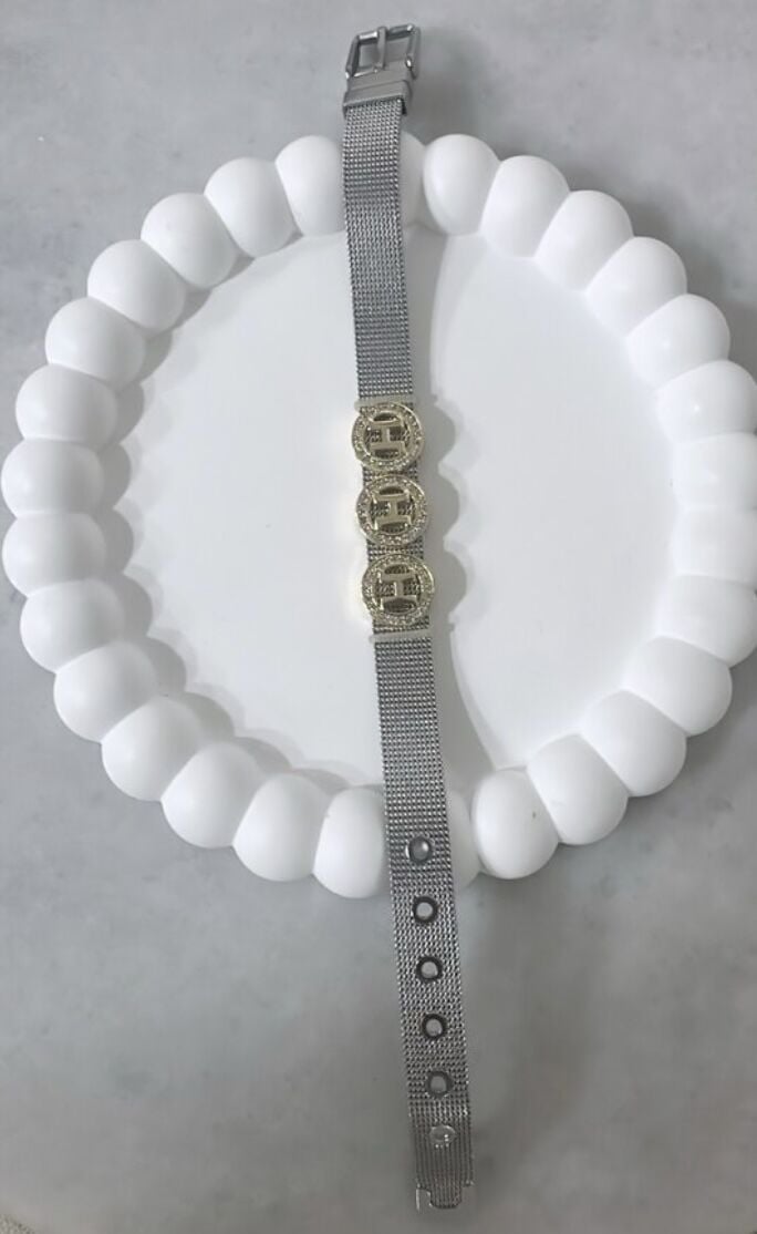 Özel Seri Zirkon Taşlı Marka Model Çelik Kasa Bileklik