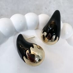 Hareli Gold Detay Tasarım Damla Küpe