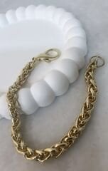 Özel Seri 14K Altın Kaplama  Zincir Bileklik