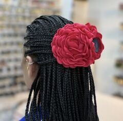 Büyük Boy Kumaş Gül Mandal Toka