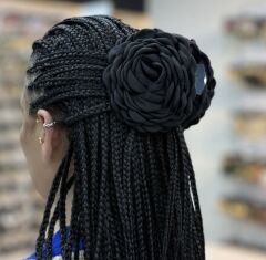 Büyük Boy Kumaş Gül Mandal Toka