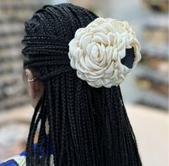 Büyük Boy Kumaş Gül Mandal Toka