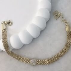 Özel Seri 14K Altın Kaplama  Model Bileklik