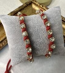 Sıra Taşlı Asansör Ayarlı İp Bileklik