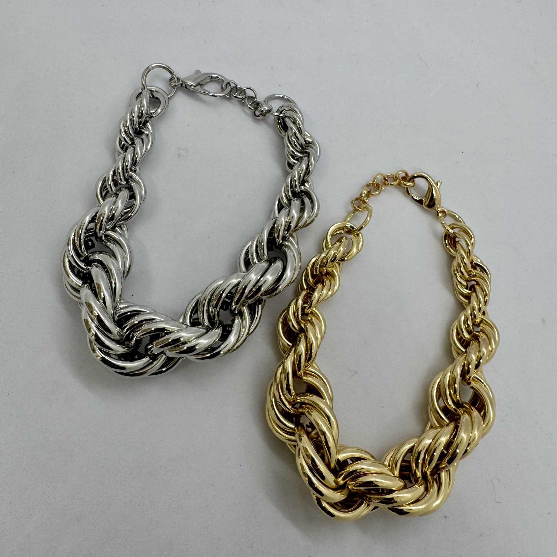 Özel Seri 14K Altın Kaplama  Kalın Burgu Bileklik