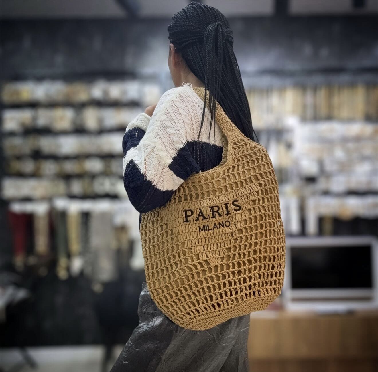Paris Hasır Çanta