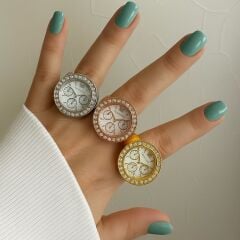 Özel Seri Taşlı Kuvars Yüzük Saat