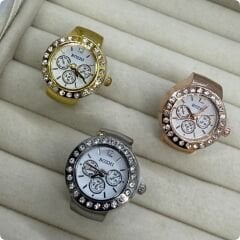 Özel Seri Taşlı Kuvars Yüzük Saat