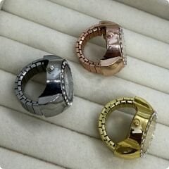 Özel Seri Taşlı Kuvars Yüzük Saat