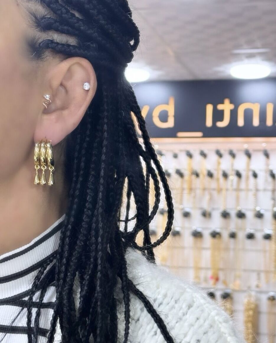 Özel Seri Damla Sallantı Çoklu Görünüm Halka Küpe