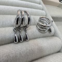 Özel Seri Damla Sallantı Çoklu Görünüm Halka Küpe