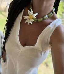 Marka Model İkili Görünüm Lotus Çiçeği Kolye