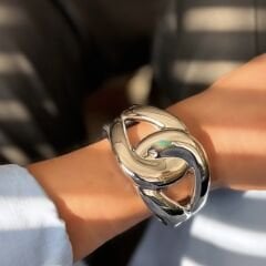 Özel Seri Örgü Görünüm Kelepçe Bileklik